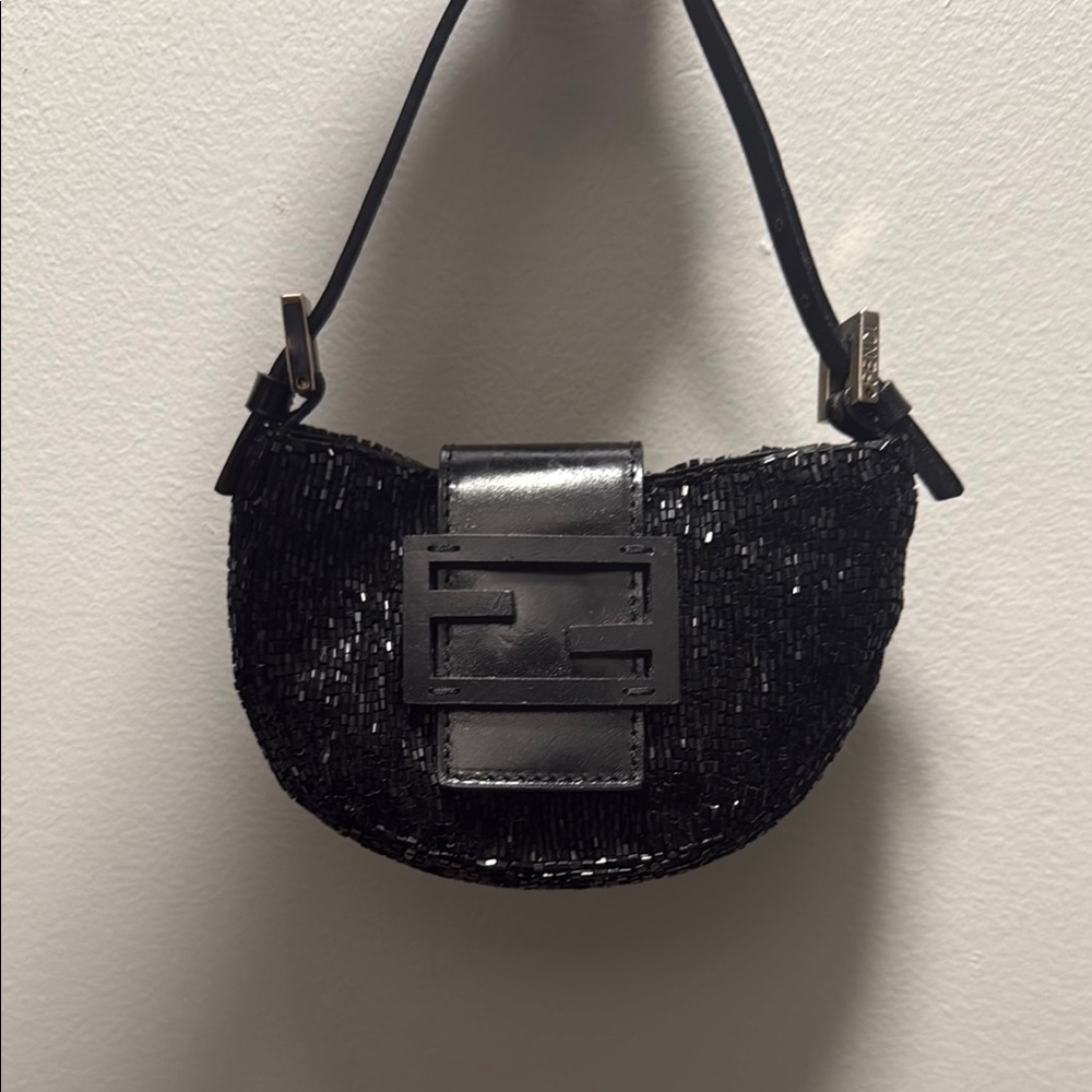 Fendi limited edition mini Black Sequin Bag